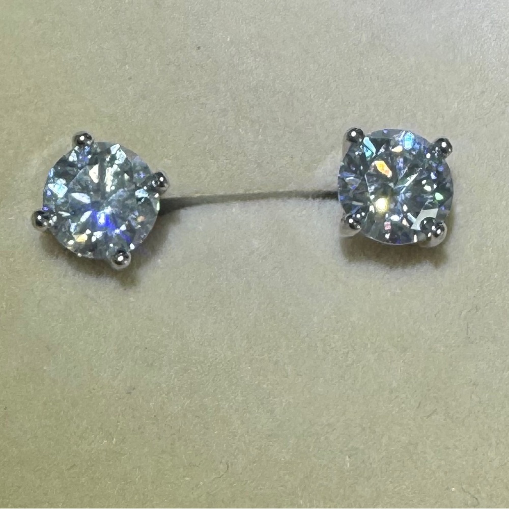 Moissanite Earrings - Picture 2 of 5